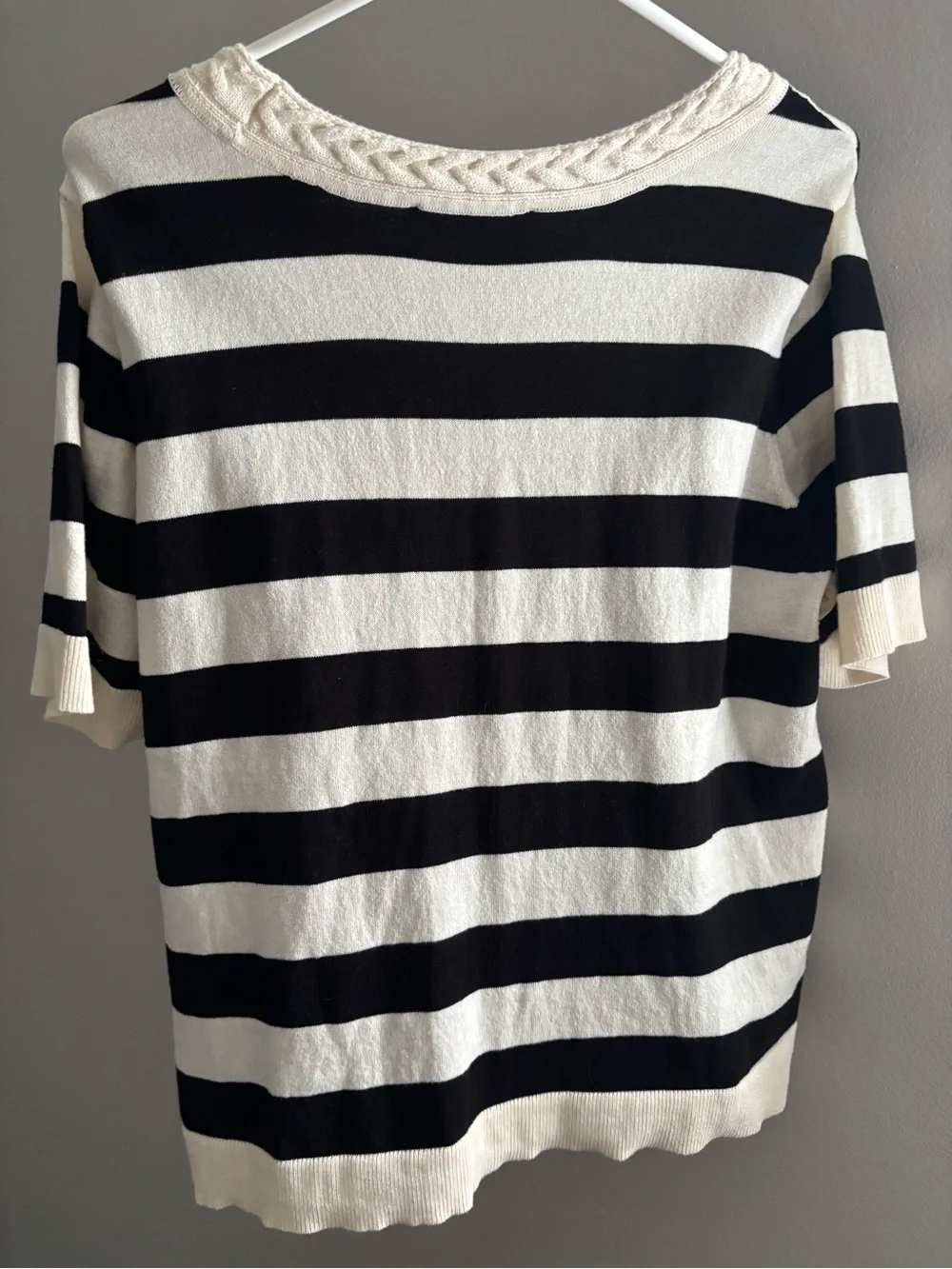 Michael Kors striped short sleeve sweater